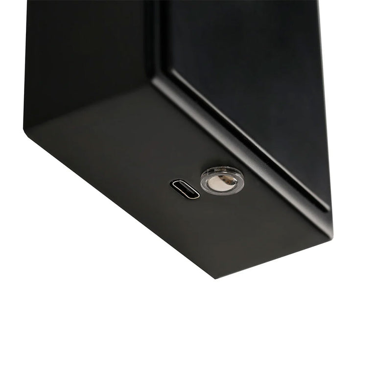Rosalind Rechargeable Built in LED CCT Dimmable Wall Sconce Black - LL002WL019B