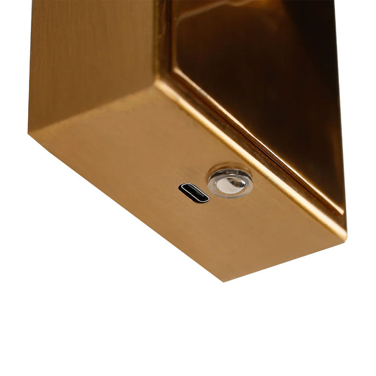 Rosalind Rechargeable Built in LED CCT Dimmable Wall Sconce Brass - LL002WL019BR