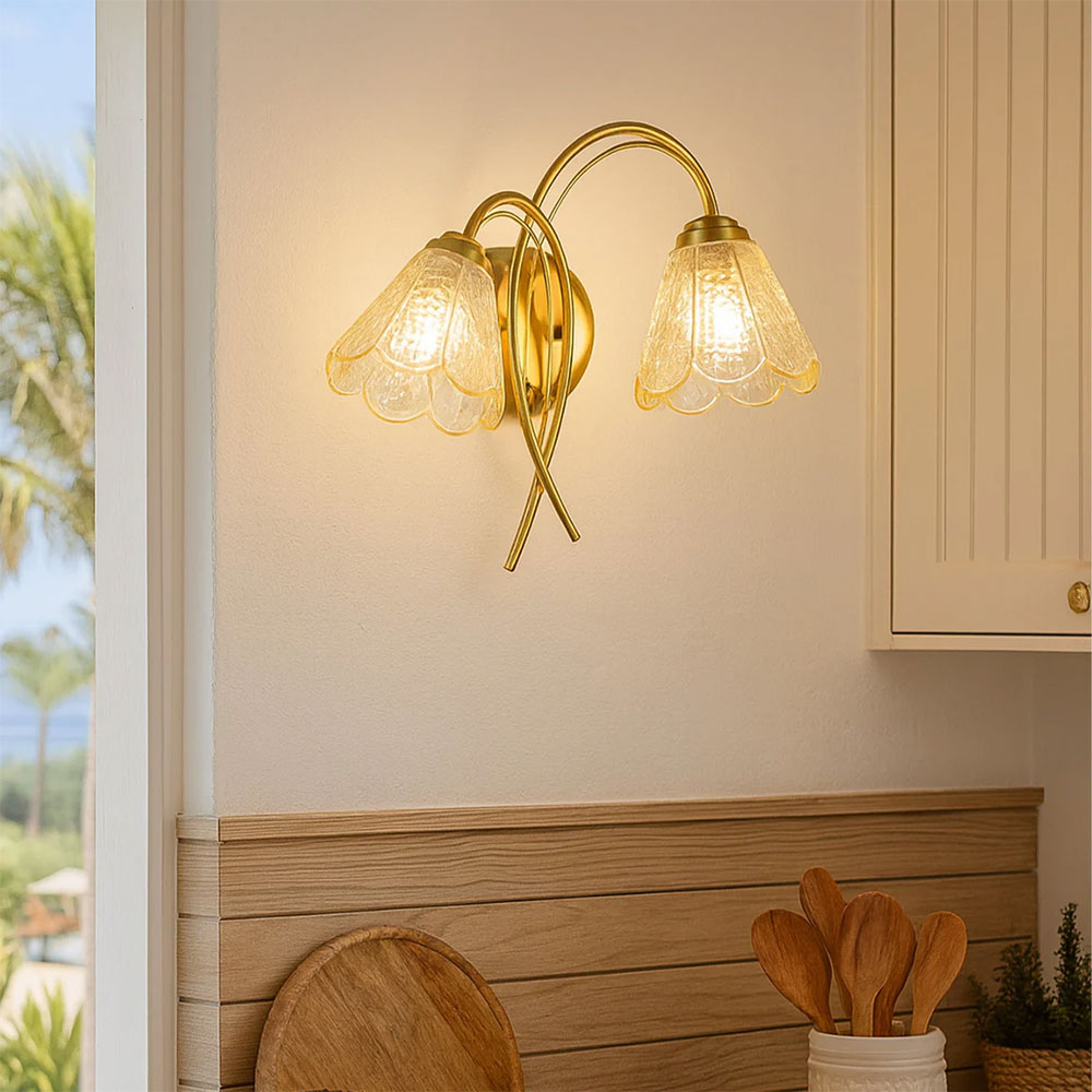 Coraline 2lt Wall Light Champagne - LL002WL021CH