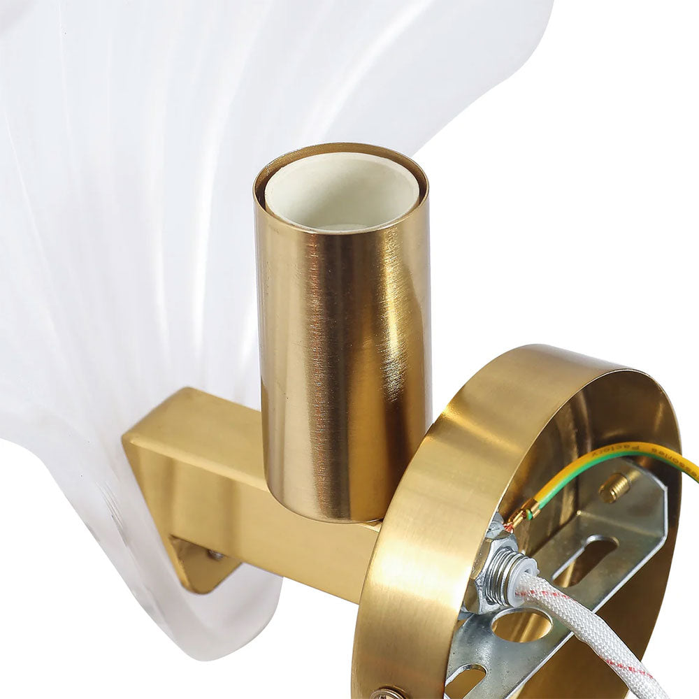 Aurora Wall Sconce Frosted Glass Brass - LL002WL022F