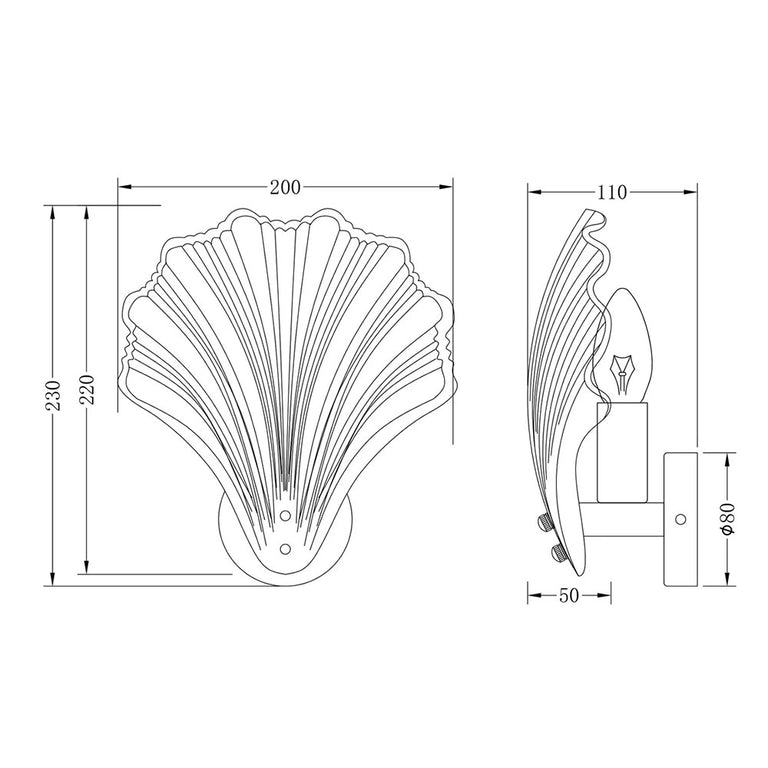 Aurora Wall Sconce Frosted Glass Brass - LL002WL022F