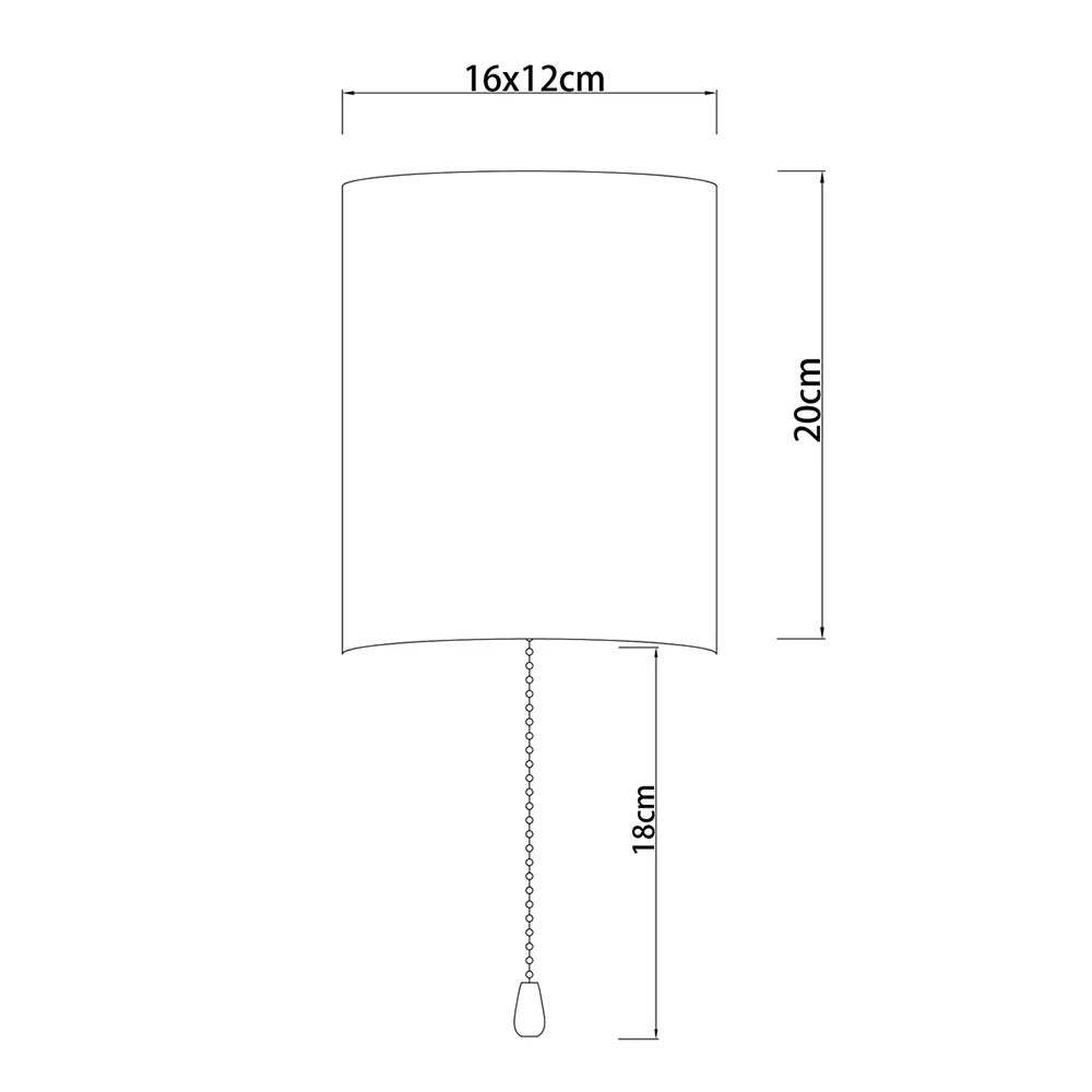 Zella Pull Cord Wall Light White / Natural - LL002WL023