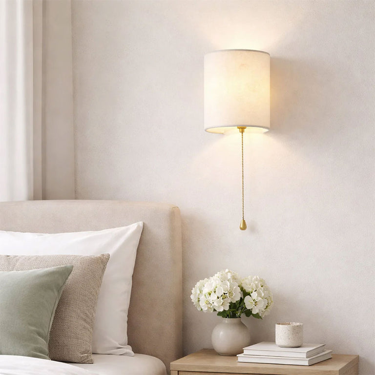Teevan Pull Cord Wall Light White - LL002WL024