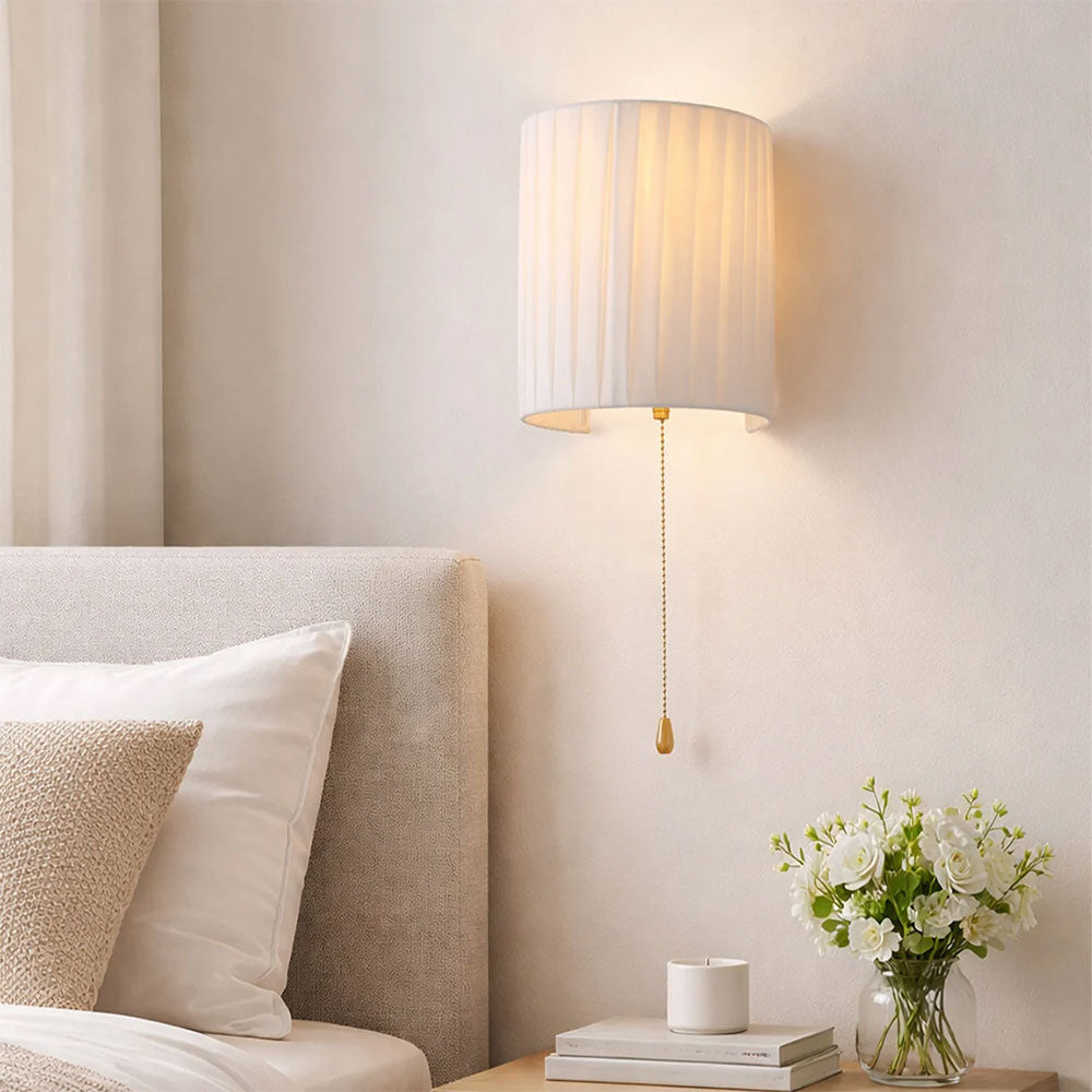 Willow Pull Cord Wall Light White - LL002WL026