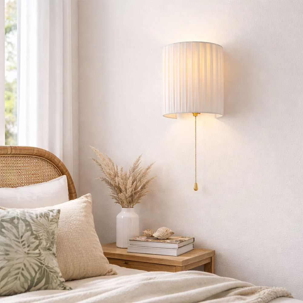Willow Pull Cord Wall Light White - LL002WL026
