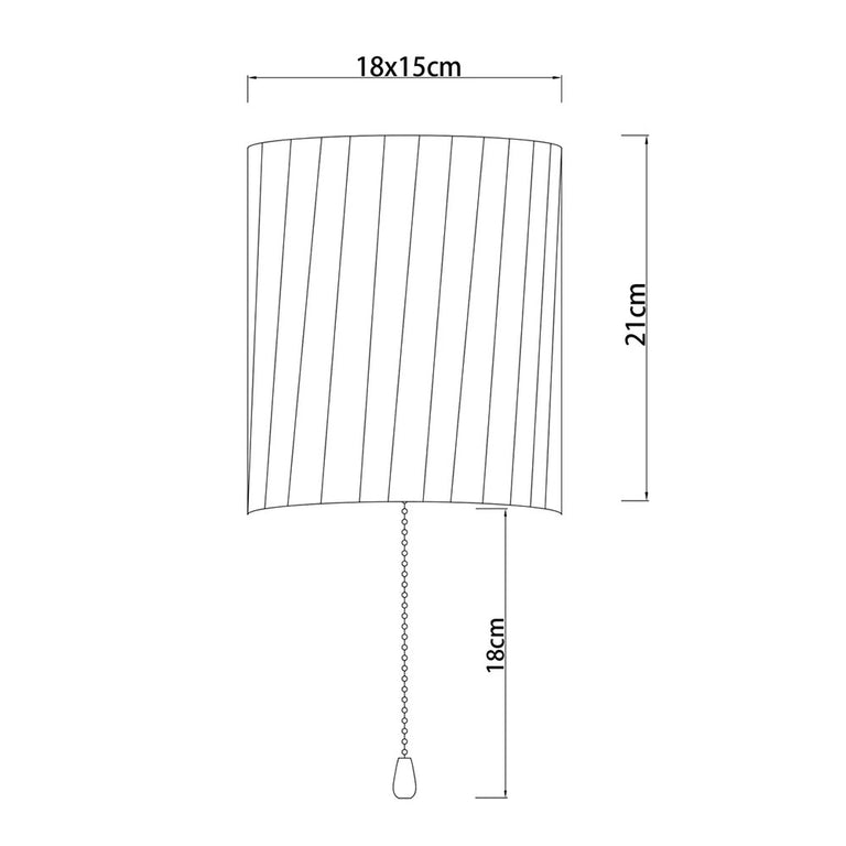 Willow Pull Cord Wall Light White - LL002WL026