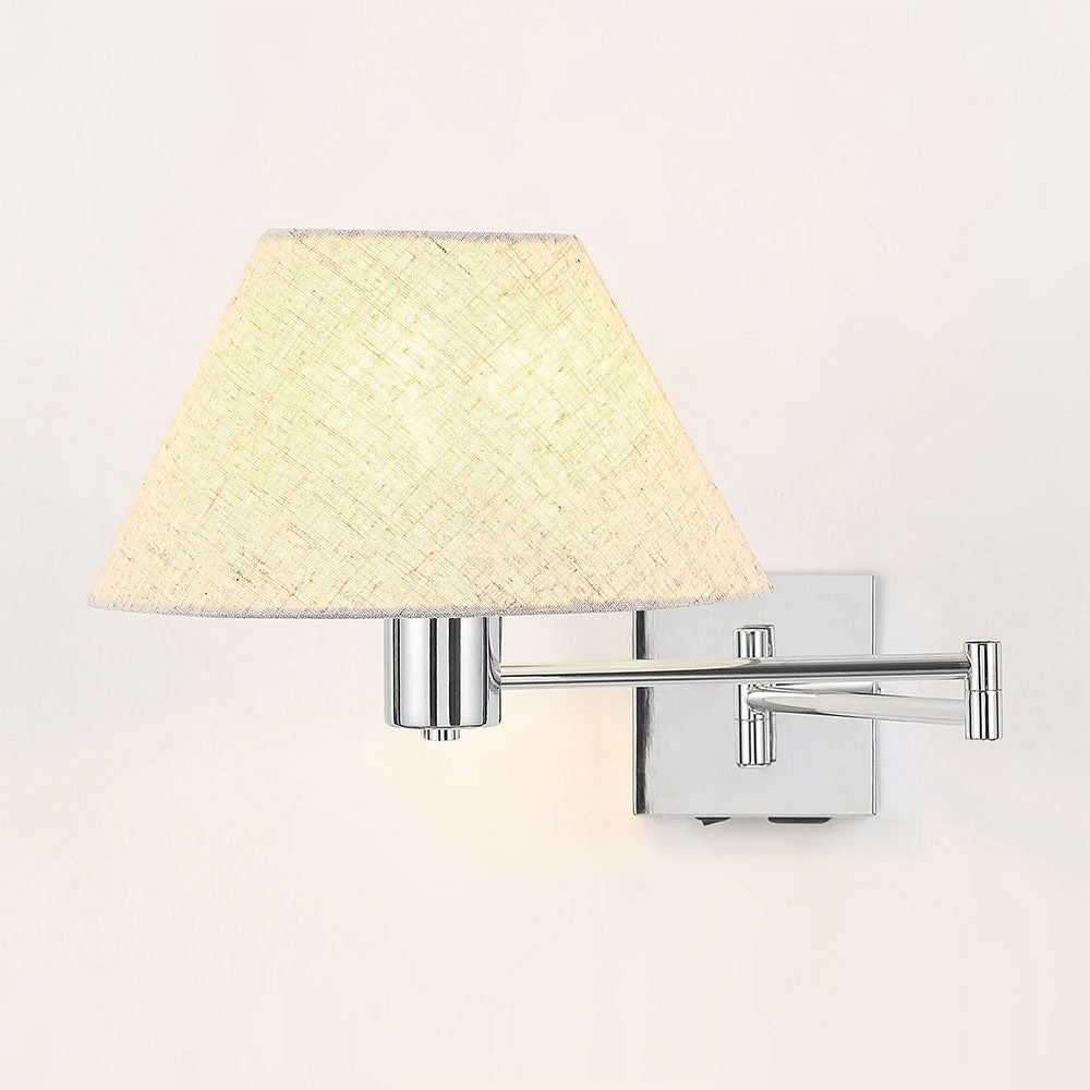 Elspet Swing Arm Wall Lamp With Charging Ports Chrome - LL002WL028CH