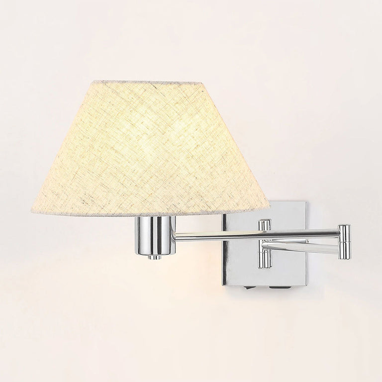 Elspet Swing Arm Wall Lamp With Charging Ports Chrome - LL002WL028CH