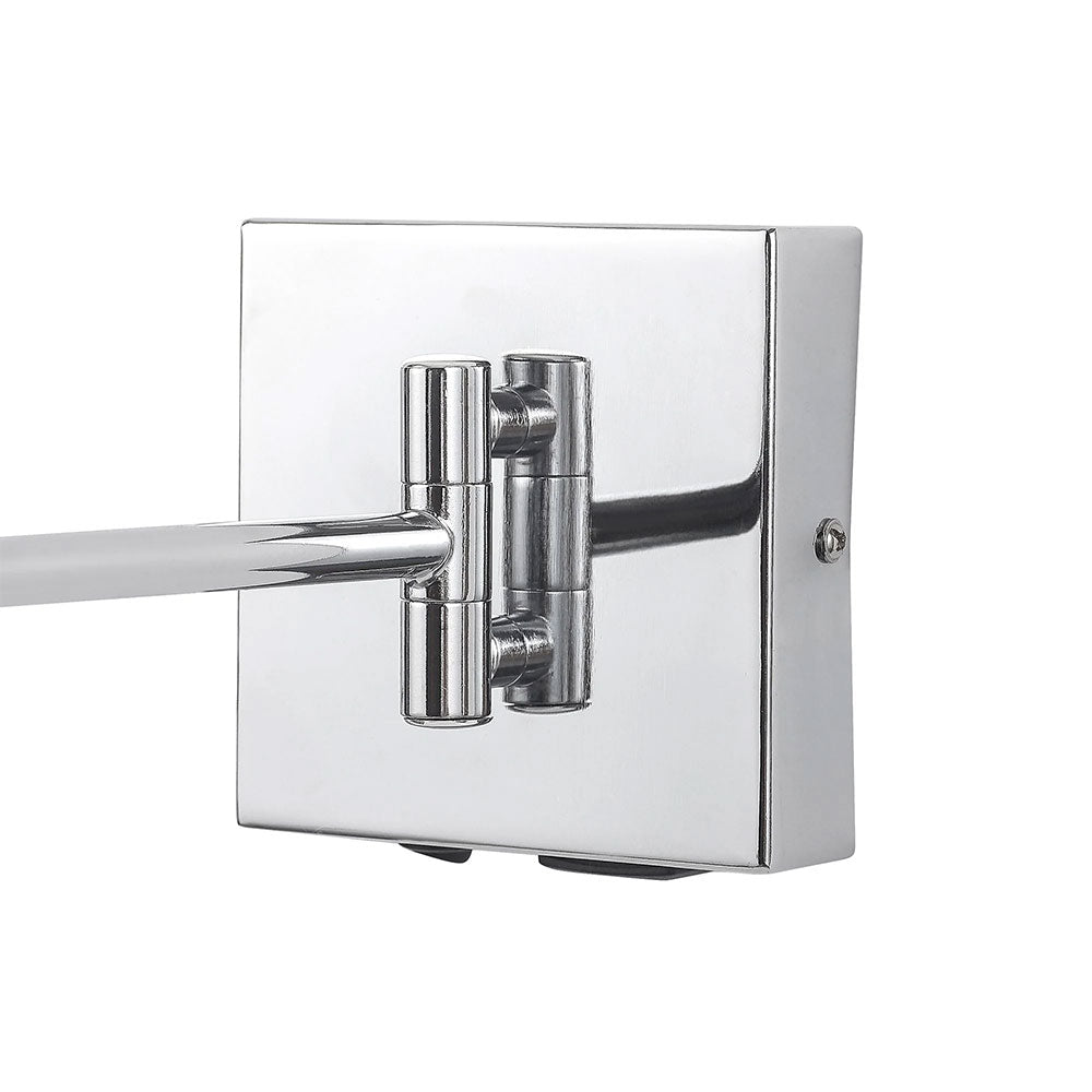 Elspet Swing Arm Wall Lamp With Charging Ports Chrome - LL002WL028CH