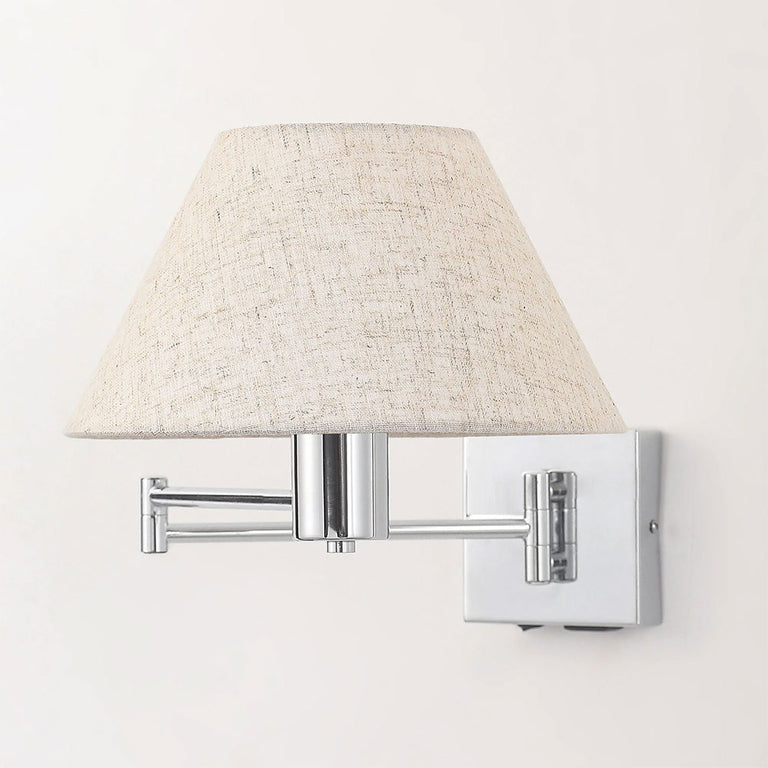 Elspet Swing Arm Wall Lamp With Charging Ports Chrome - LL002WL028CH