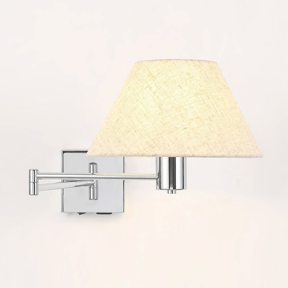 Elspet Swing Arm Wall Lamp With Charging Ports Chrome - LL002WL028CH