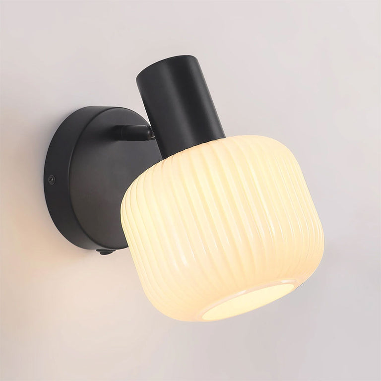 Freja Reading Wall Lamp With Charging Ports Matt Black - LL002WL030