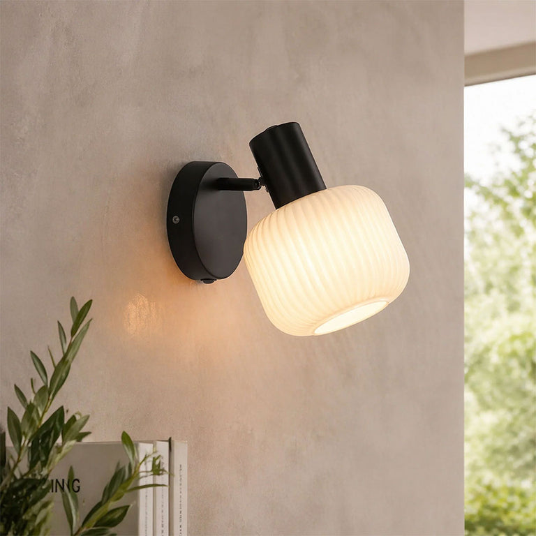 Freja Reading Wall Lamp With Charging Ports Matt Black - LL002WL030