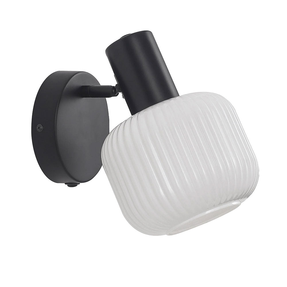 Freja Reading Wall Lamp With Charging Ports Matt Black - LL002WL030