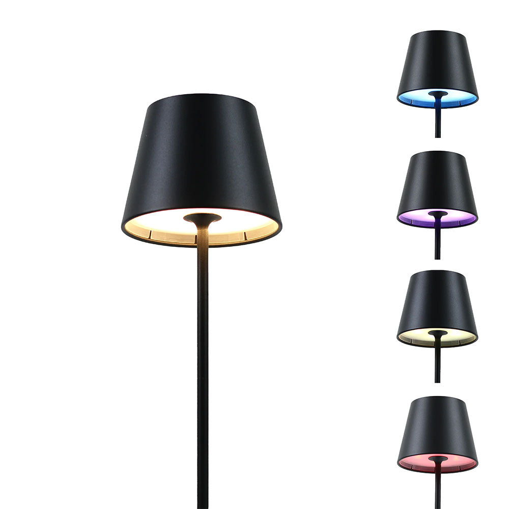 Enoki Portable RGB Battery Operated Touch Table Lamp Black - LL0516B
