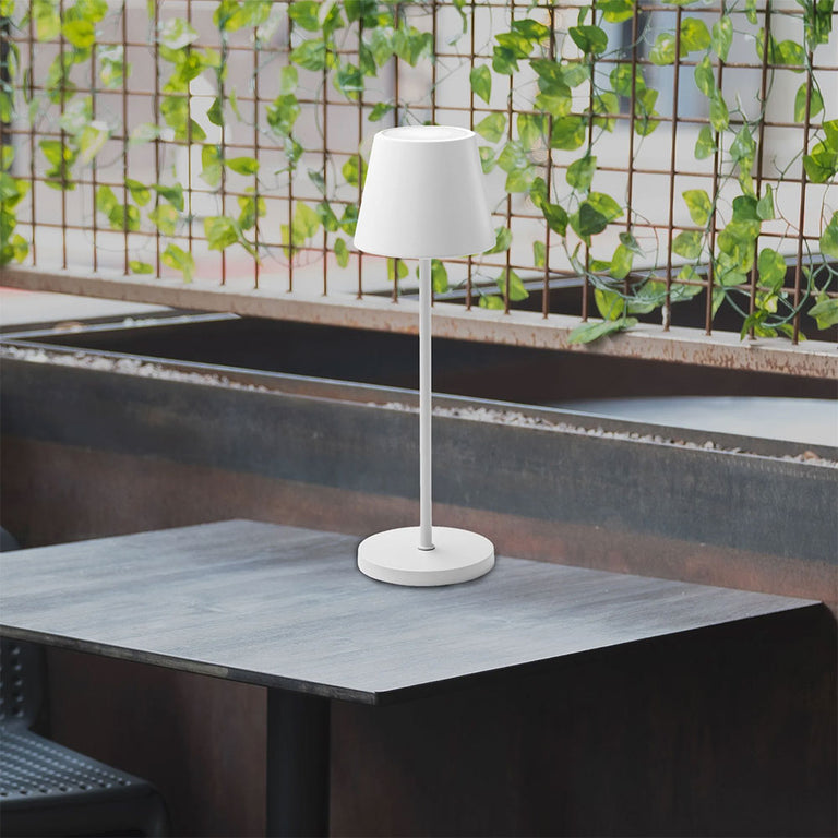 Enoki Portable RGB Battery Operated Touch Table Lamp White - LL0516W