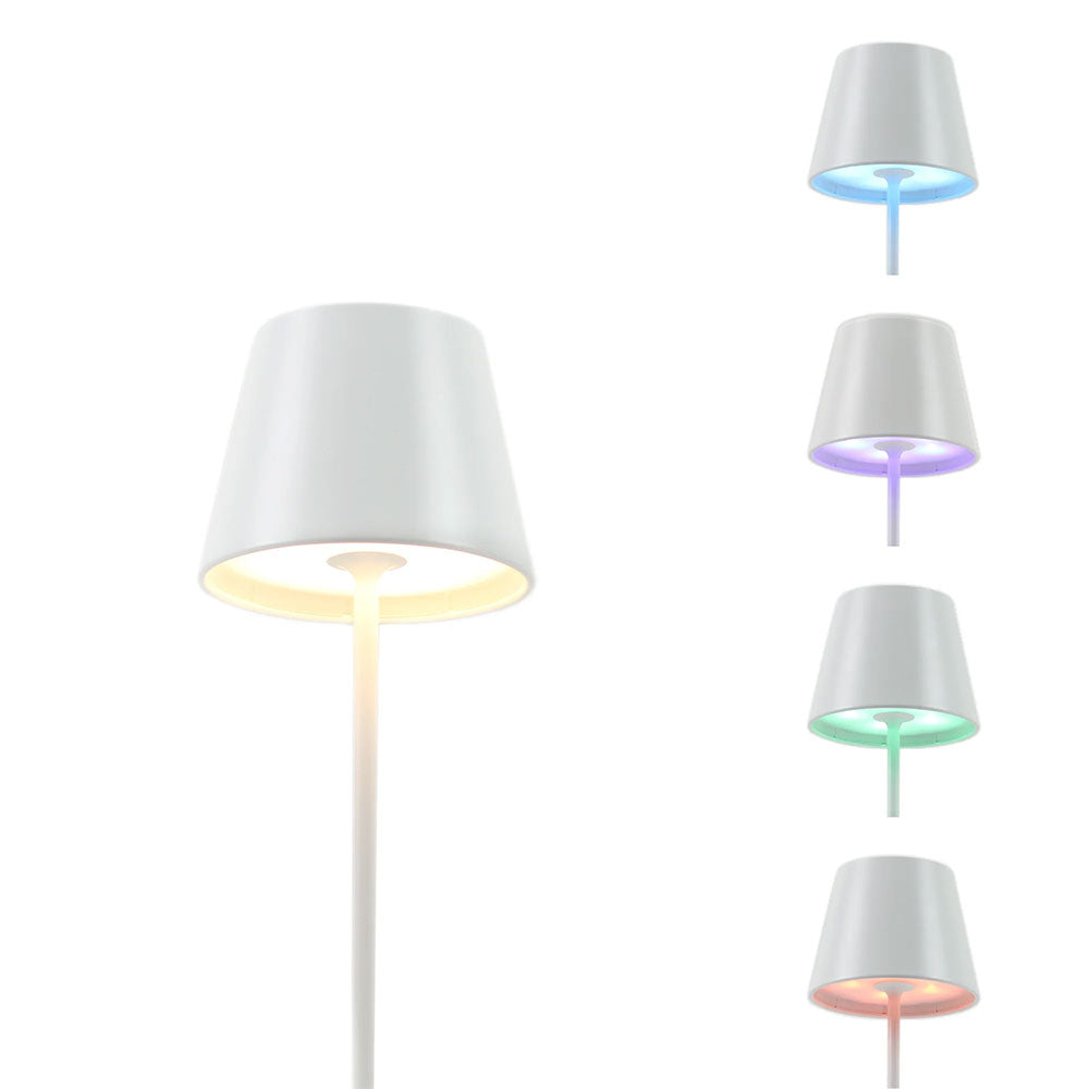 Enoki Portable RGB Battery Operated Touch Table Lamp White - LL0516W