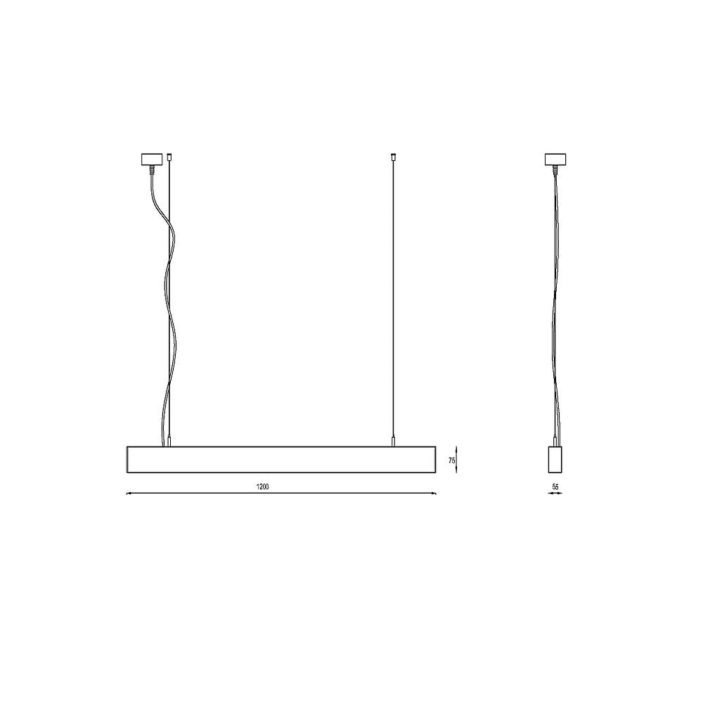 Petra 40W Dimmable 1200mm LED Pendant White / Tri-Colour - LL1200M-WHTC40S