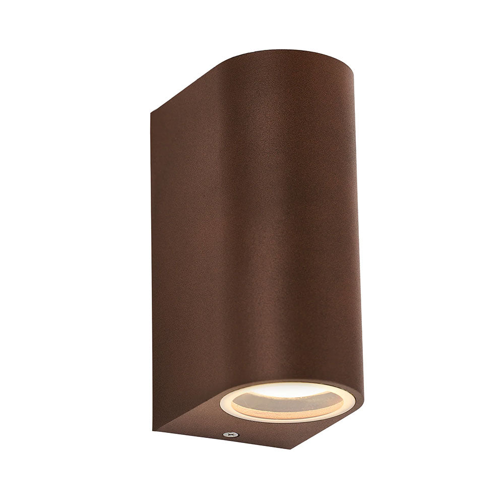 Olaris 2 Light LED Up / Down Outdoor Wall Light Rusty - LLOL018R