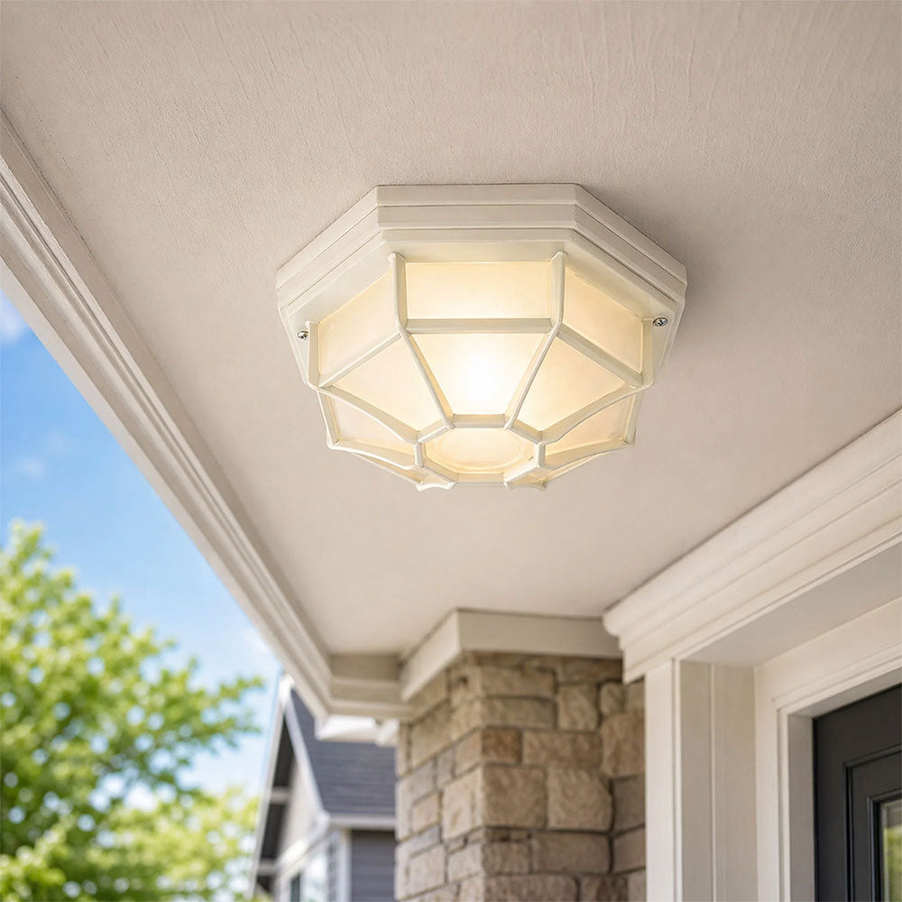 Alaya Outdoor Mounted Ceiling Light Beige - LLOL047BE
