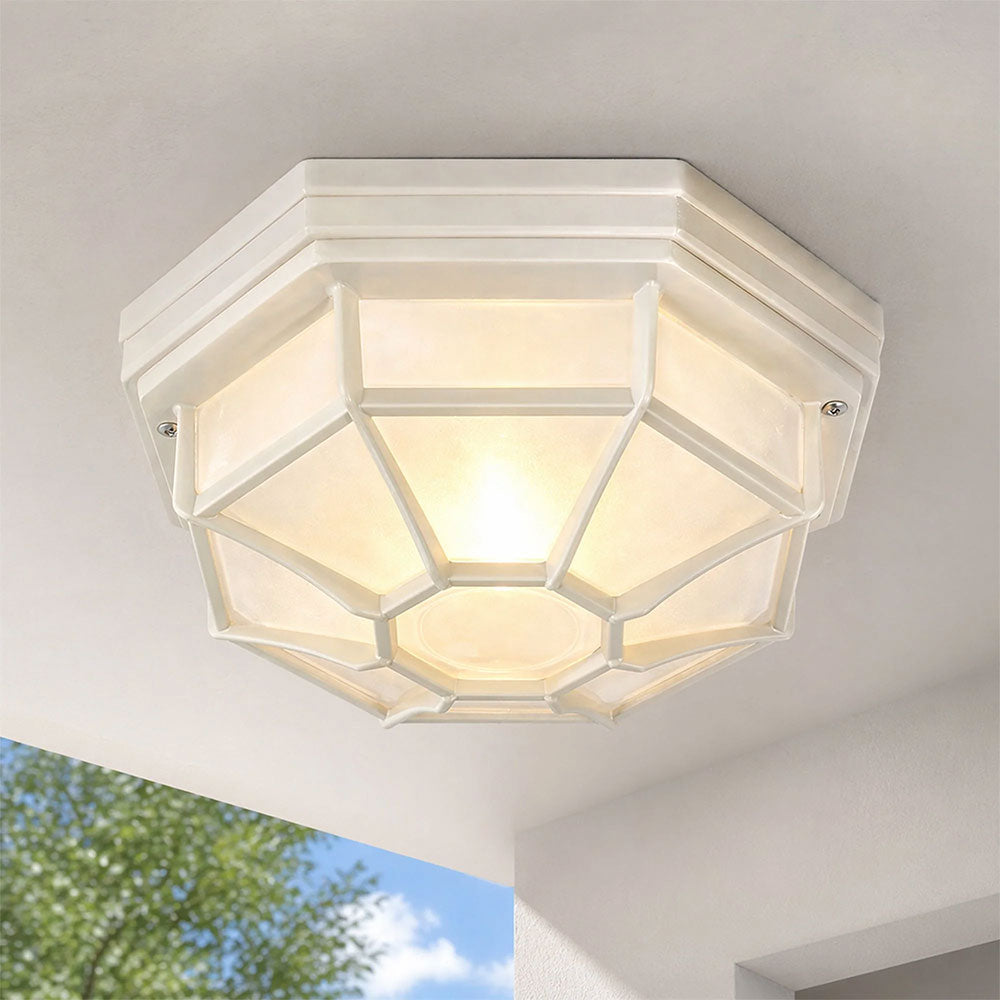 Alaya Outdoor Mounted Ceiling Light Beige - LLOL047BE