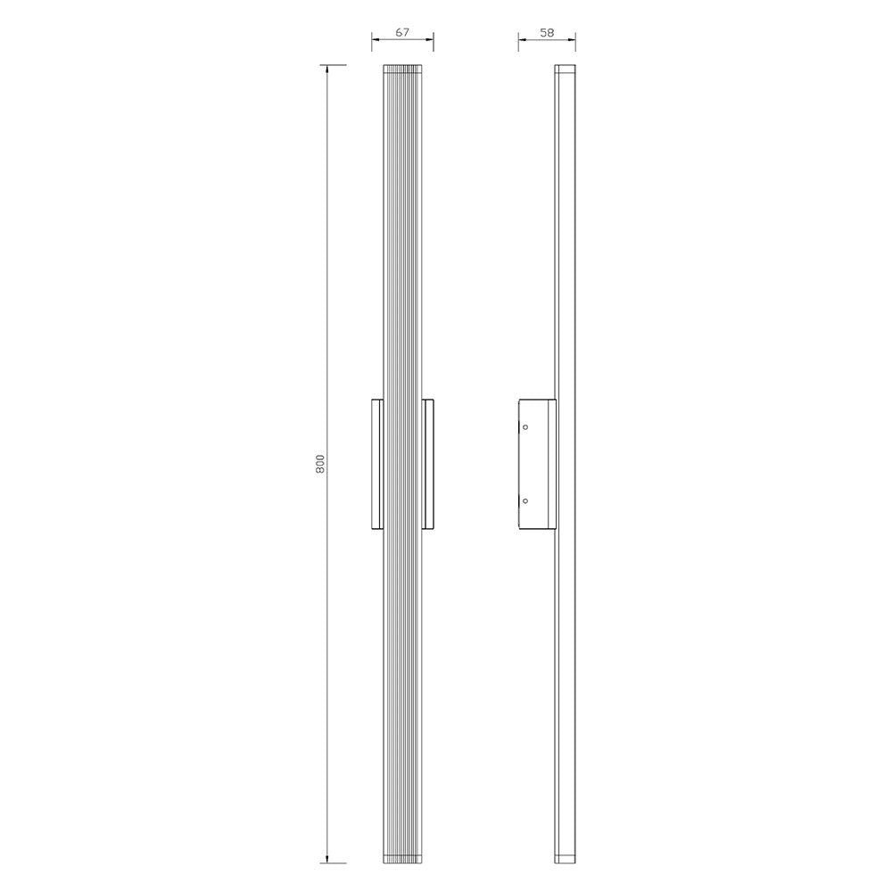 Nadia LED Outdoor Wall Light Matt White - LLOL050W