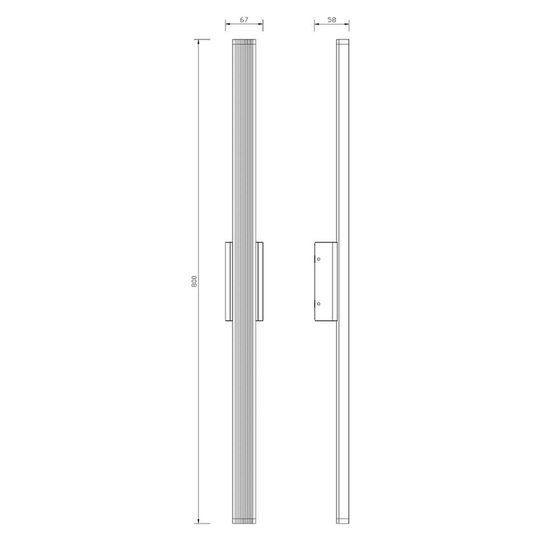 Nadia LED Outdoor Wall Light Matt Black - LLOL050B