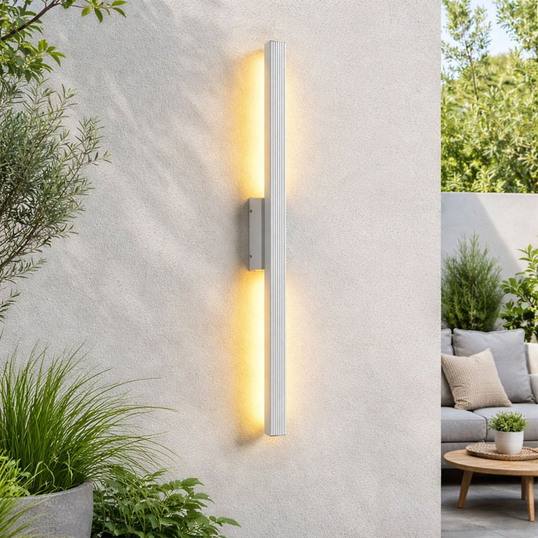 Nadia LED Outdoor Wall Light Matt White - LLOL050W