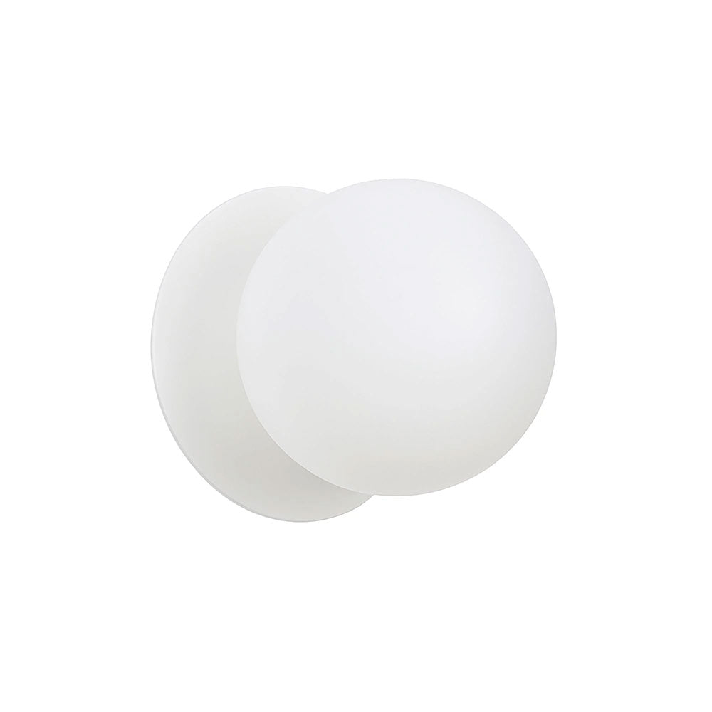 Odessa Opal Frosted Glass LED Wall Light With White Base Small / Cool White - LM002WL045