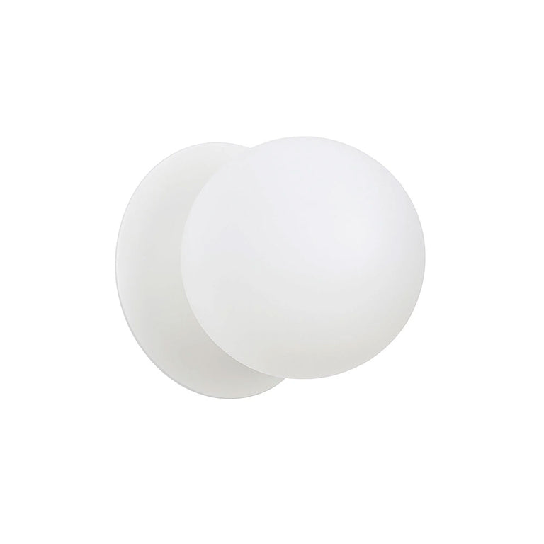 Odessa Opal Frosted Glass LED Wall Light With White Base Small / Cool White - LM002WL045