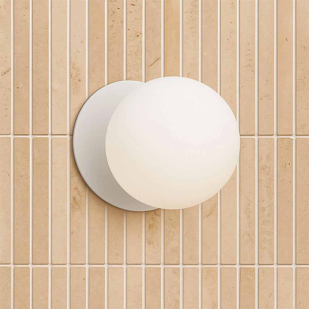 Odessa Opal Frosted Glass LED Wall Light With White Base Small / Cool White - LM002WL045
