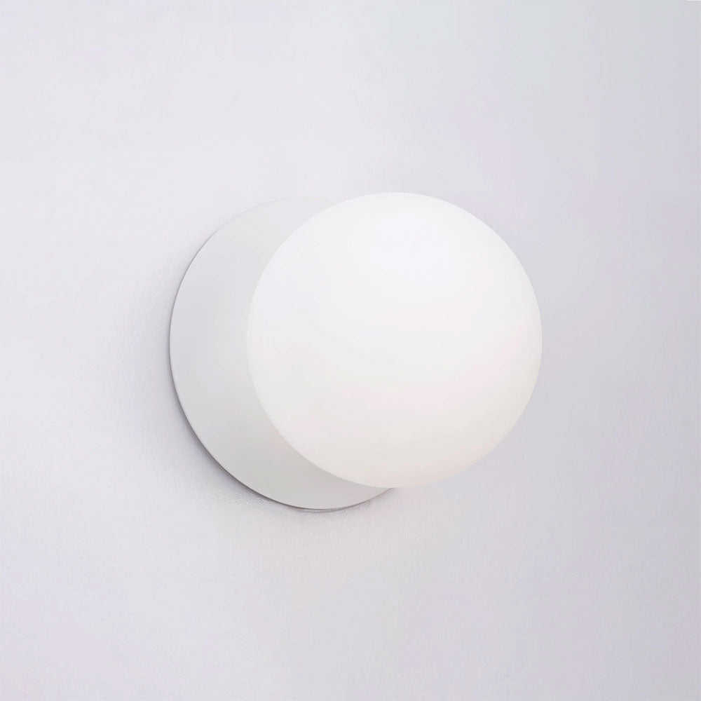 Odessa Opal Frosted Glass LED Wall Light With White Base Small / Cool White - LM002WL045