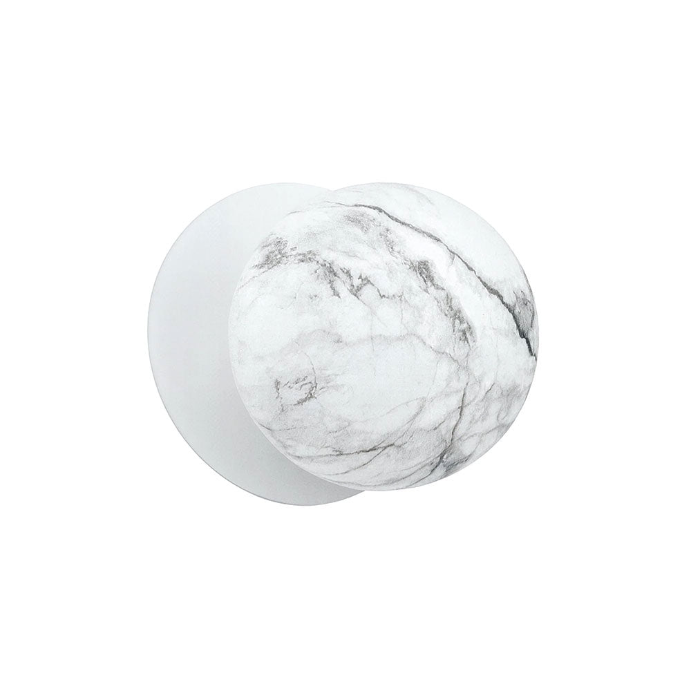Odessa Marble Opal Glass LED Wall Light With White Base Small / Cool White - LM002WL046