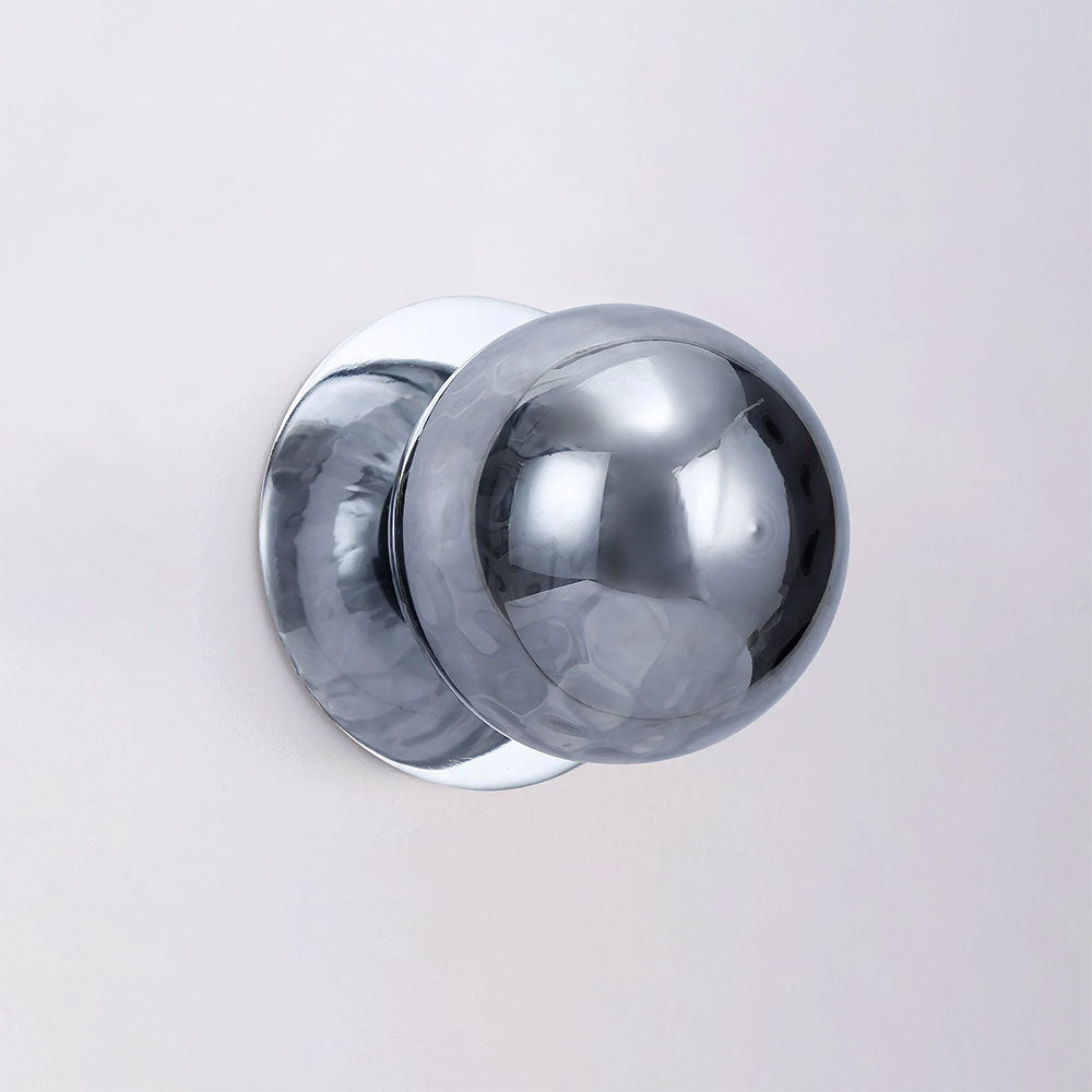 Odessa Molten Ripple Glass LED Wall Light With Chrome Base Small / Warm White - LM002WL011