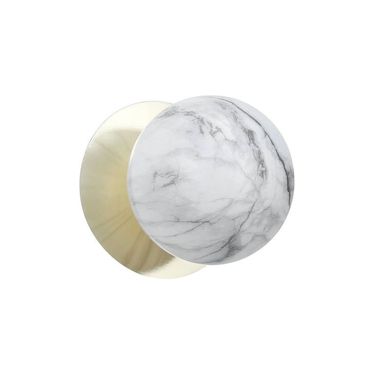 Odessa Marble Opal Glass LED Wall Light With Gold Base Small / Cool White - LM002WL058
