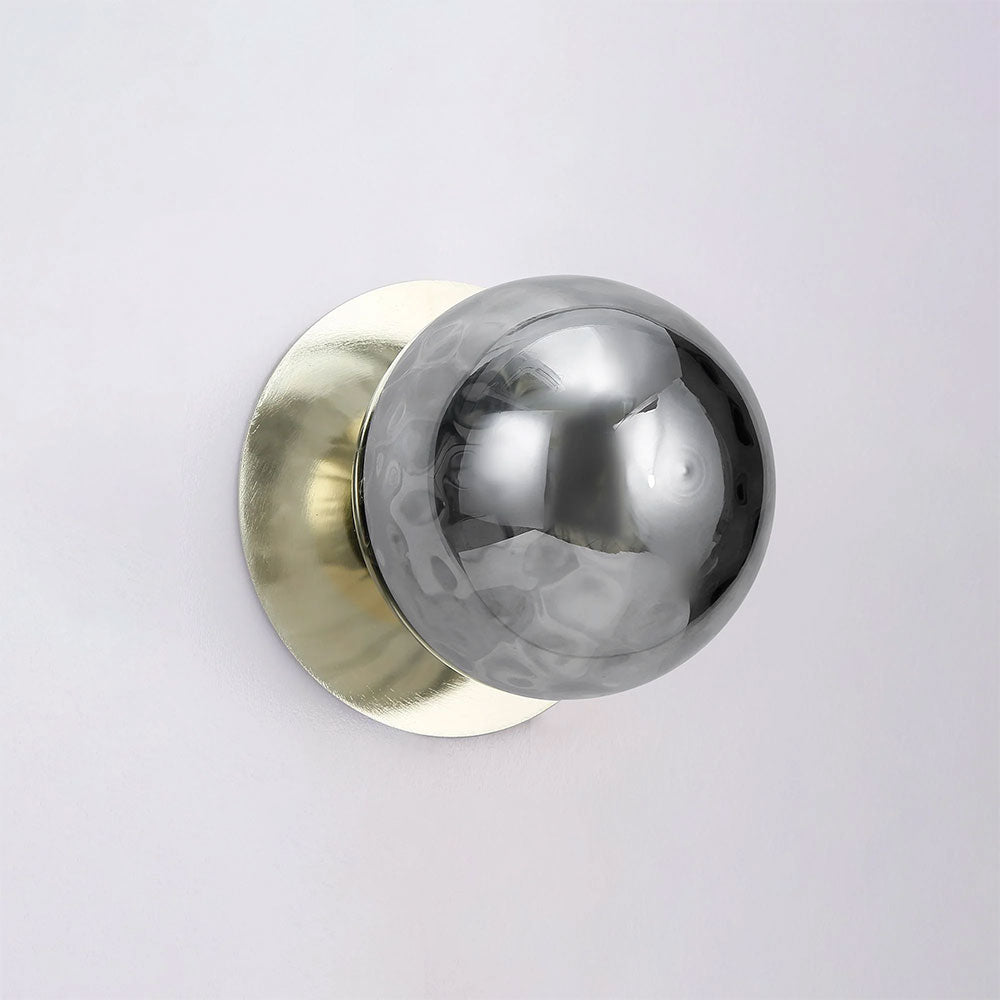 Odessa Molten Ripple Glass LED Wall Light With Gold Base Small / Warm White - LM002WL019