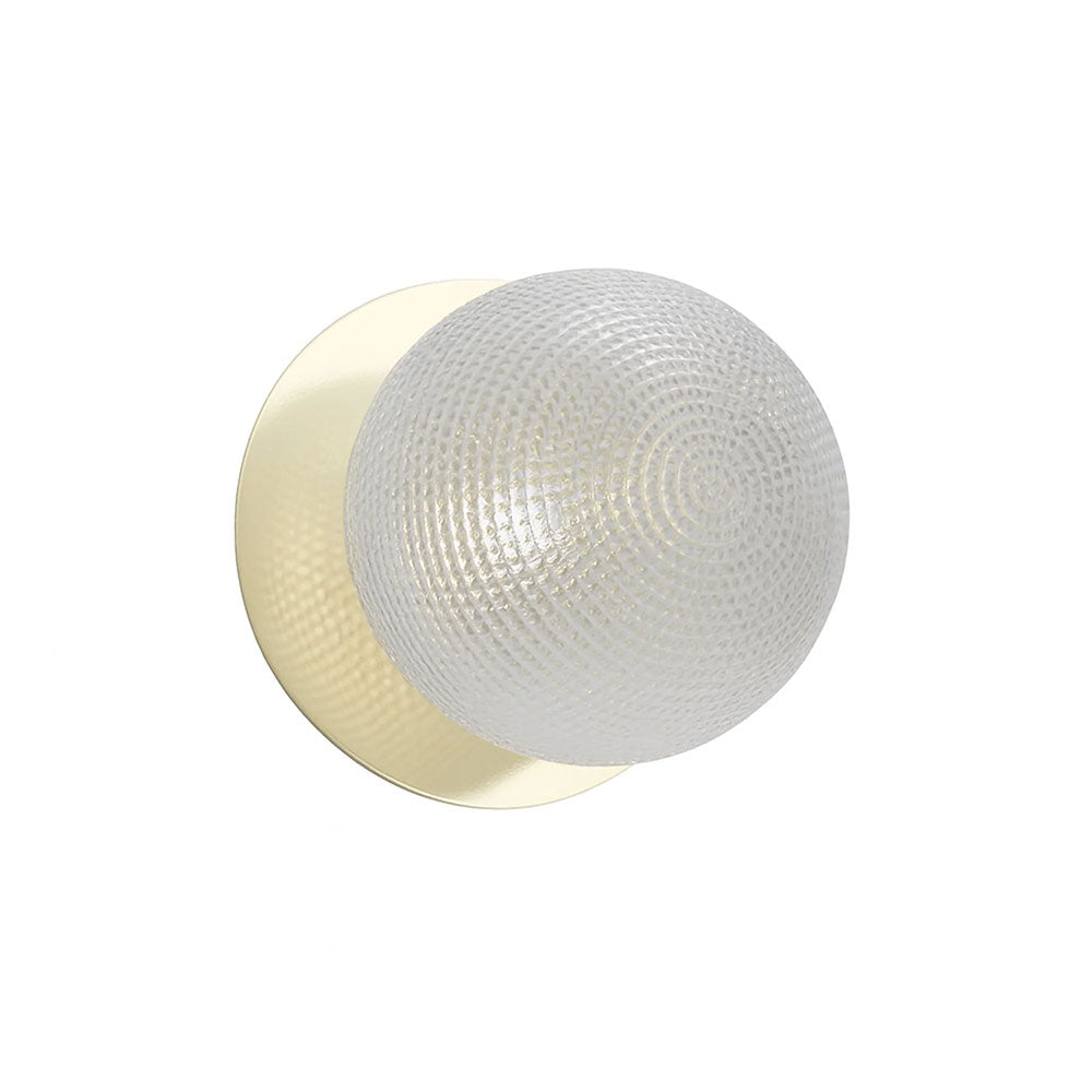 Odessa Diamond Cut Glass LED Wall Light With Gold Base Small / Warm White - LM002WL020