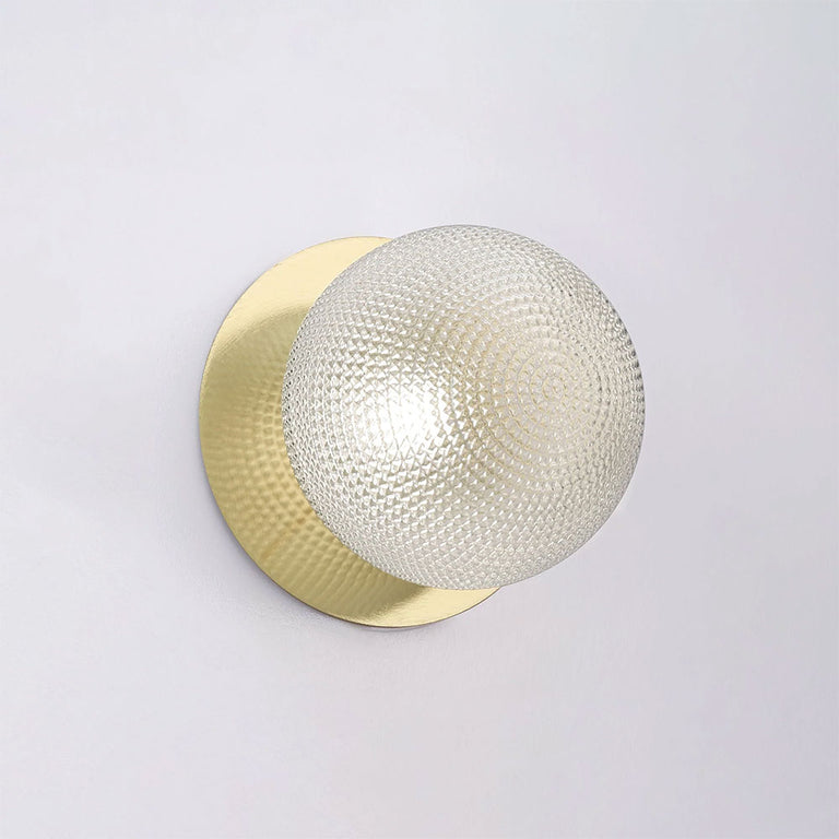 Odessa Diamond Cut Glass LED Wall Light With Gold Base Small / Warm White - LM002WL020
