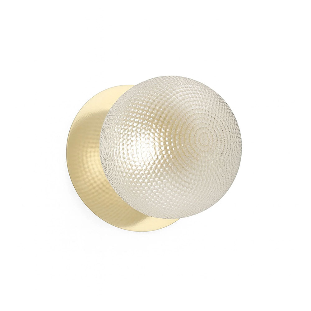 Odessa Diamond Cut Glass LED Wall Light With Gold Base Small / Warm White - LM002WL020