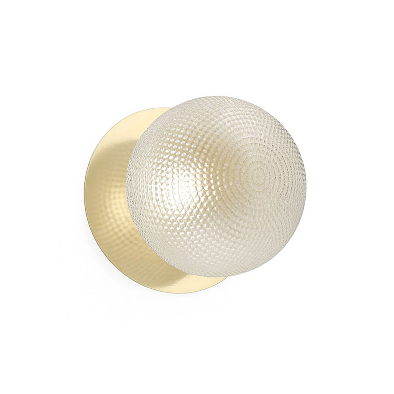 Odessa Diamond Cut Glass LED Wall Light With Gold Base Small / Warm White - LM002WL020