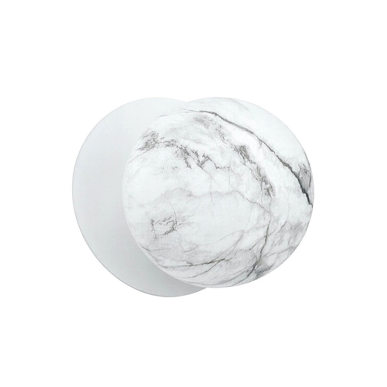 Odessa Marble Opal Glass LED Wall Light With White Base Large / Cool White - LM002WL066