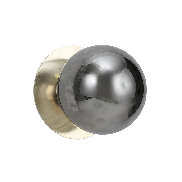 Odessa Molten Ripple Glass LED Wall Light With Gold Base Large / Warm White - LM002WL039