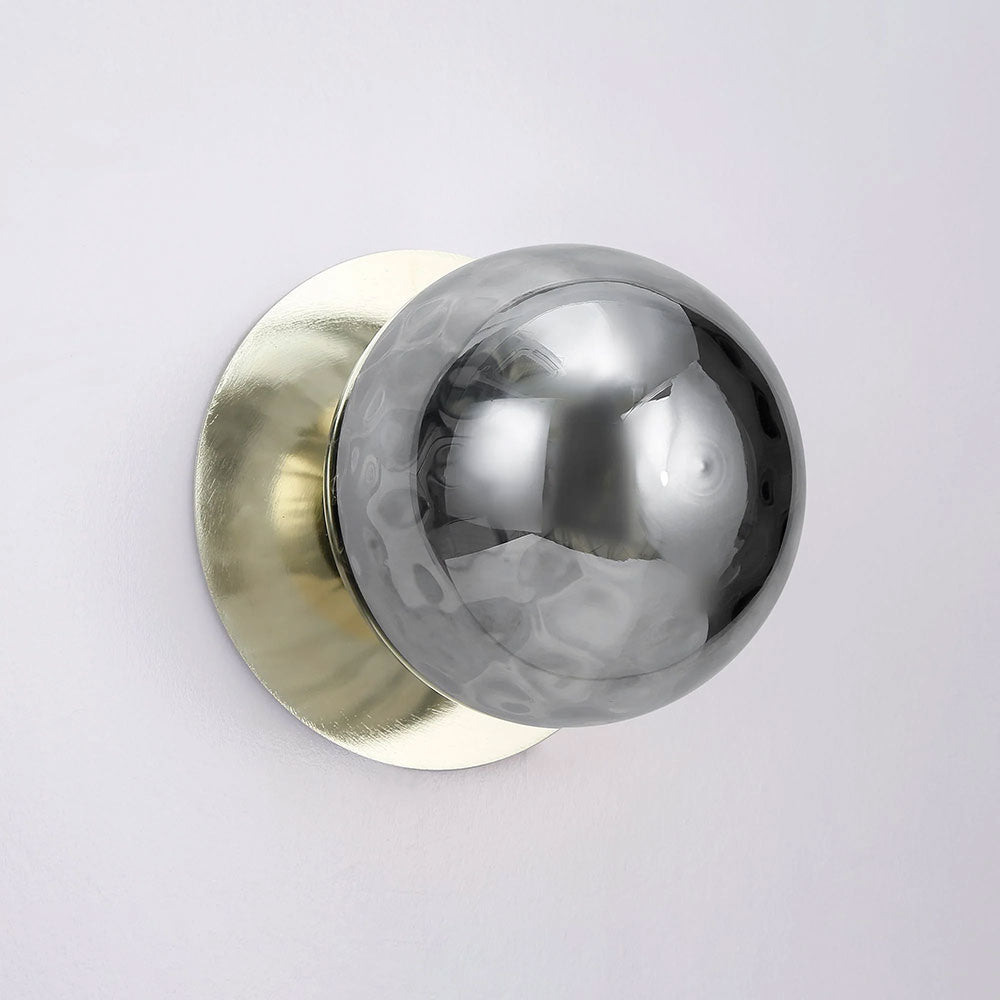 Odessa Molten Ripple Glass LED Wall Light With Gold Base Large / Warm White - LM002WL039