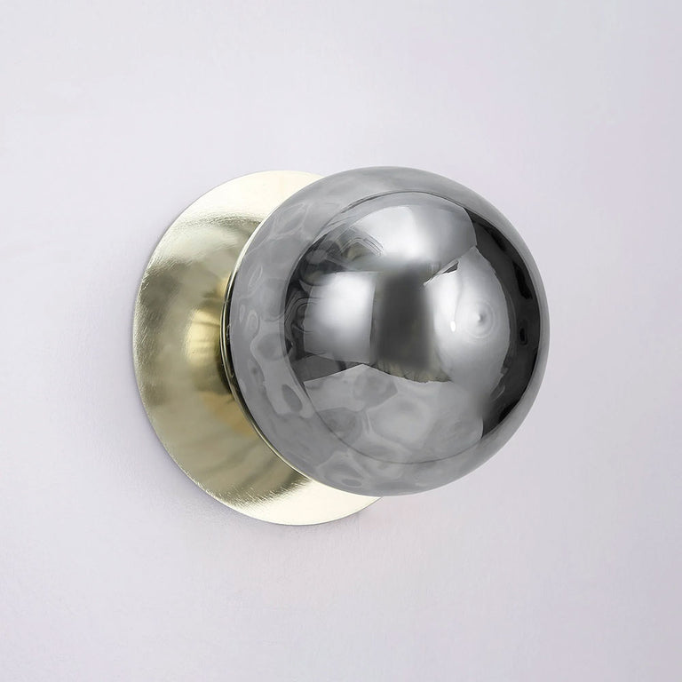 Odessa Molten Ripple Glass LED Wall Light With Gold Base Large / Warm White - LM002WL039