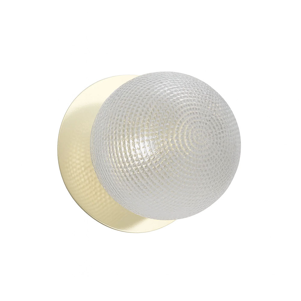 Odessa Diamond Cut Glass LED Wall Light With Gold Base Large / Cool White - LM002WL080