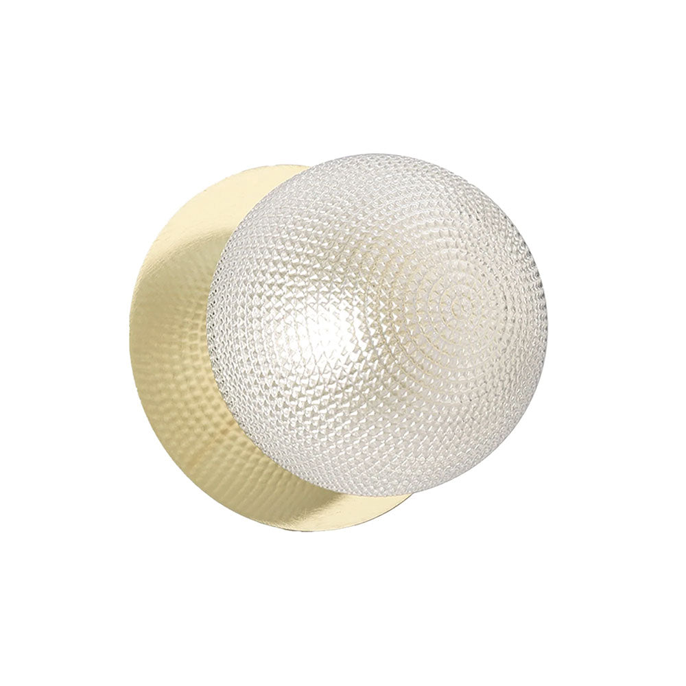 Odessa Diamond Cut Glass LED Wall Light With Gold Base Large / Cool White - LM002WL080