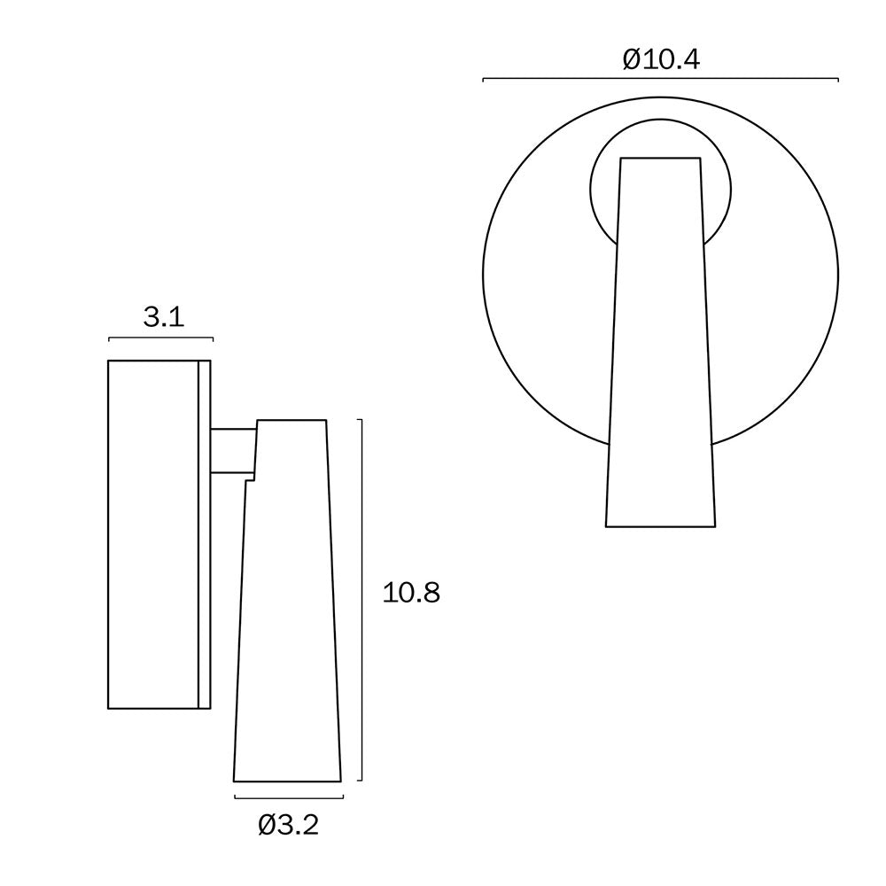 Lodan 3W Adjustable Wall Light Copper / Warm White - LODAN WB-CP