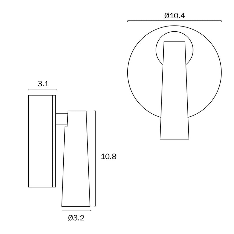 Lodan 3W Adjustable Wall Light Copper / Warm White - LODAN WB-CP