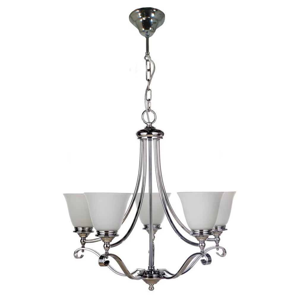 Dallas 5 Light 5 Arm Pendant Chrome - LOI1000126