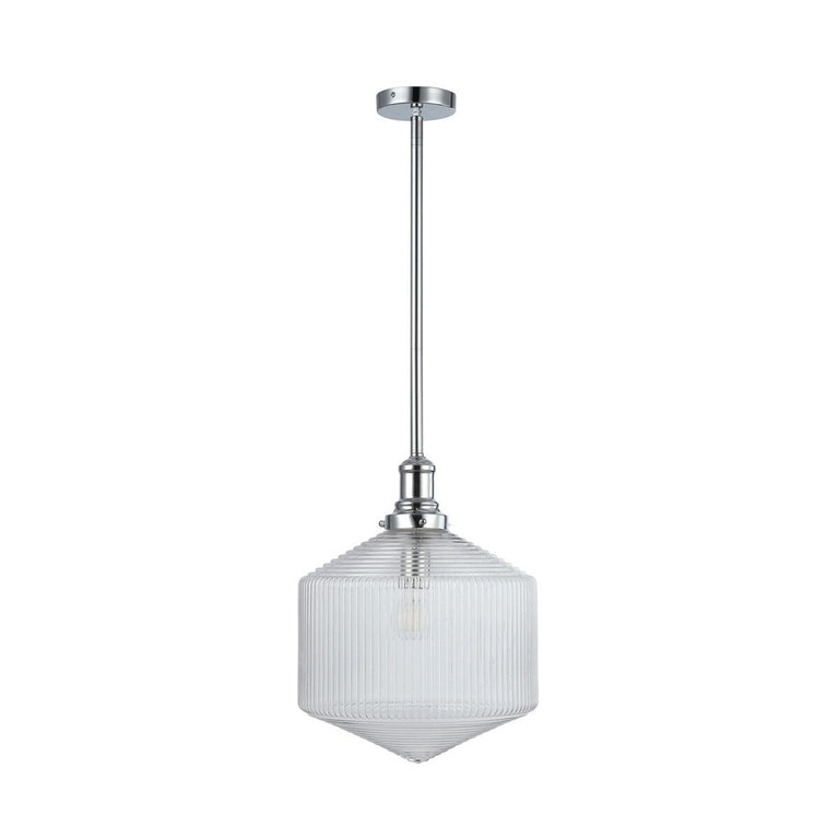 Jefferson Large Rod Pendant Clear Chrome - LOI1001251A